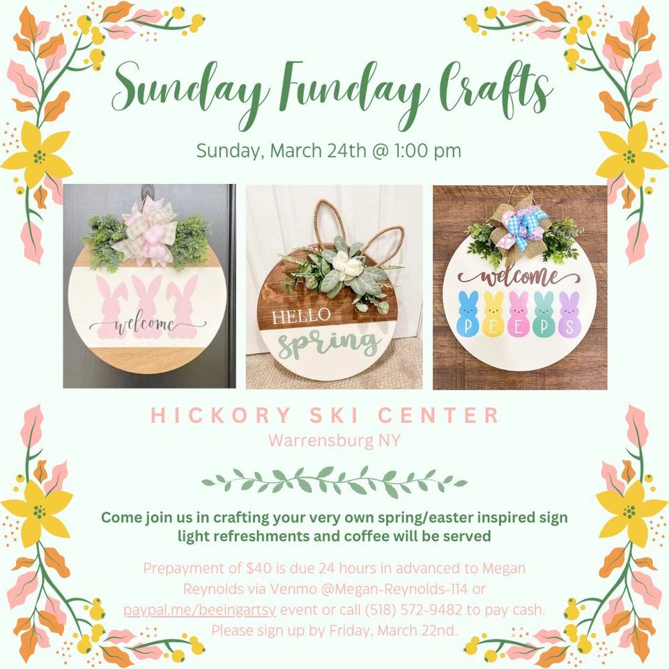 Sunday Funday Crafts @ Hickory Hill